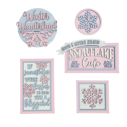 Targhe Winter snowflake Out of the Wood