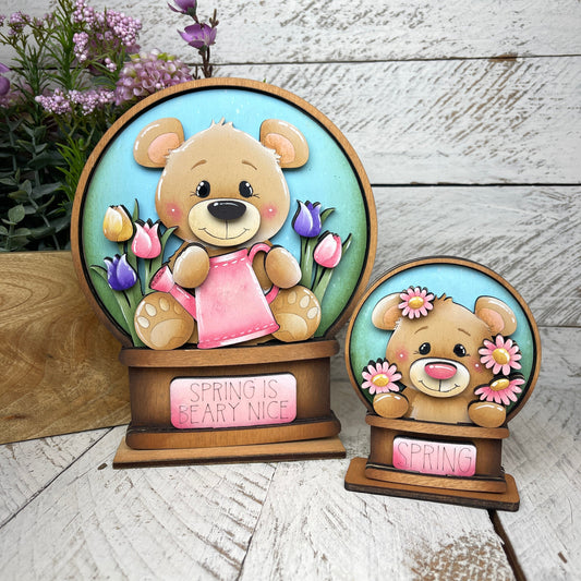 Sagoma orso primavera per Snow globe intercambiabile Out of the Wood