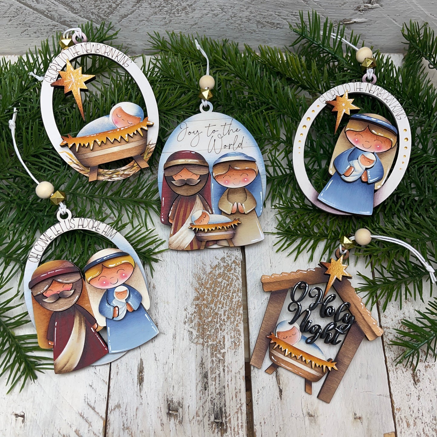 Ornament Nativity Out of the Wood