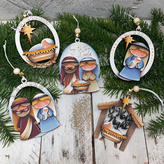 Ornament Nativity Out of the Wood