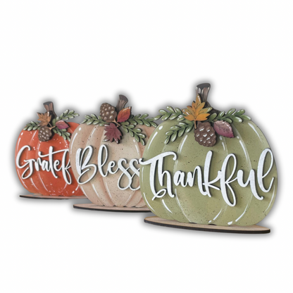 Zucche Thankful Blessed Grateful Out of the Wood