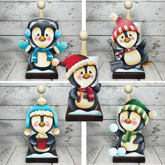 Sagoma per porta scottex pinguini natalizzi Out of the Wood
