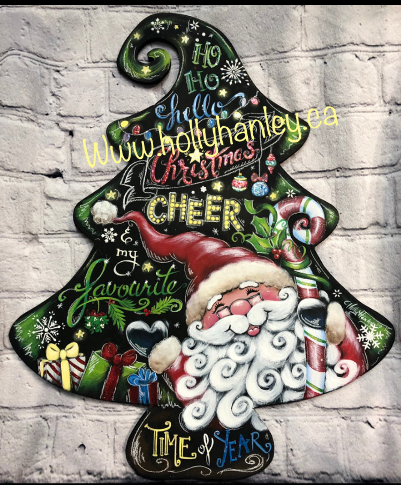 Sagoma Ho ho hello Christmas cher" Design by Holly Hanley Out of the Wood