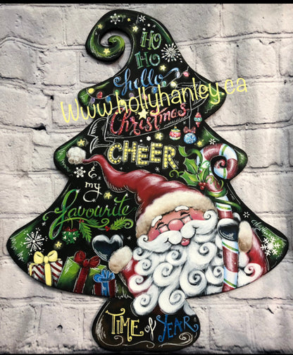 Sagoma Ho ho hello Christmas cher" Design by Holly Hanley Out of the Wood