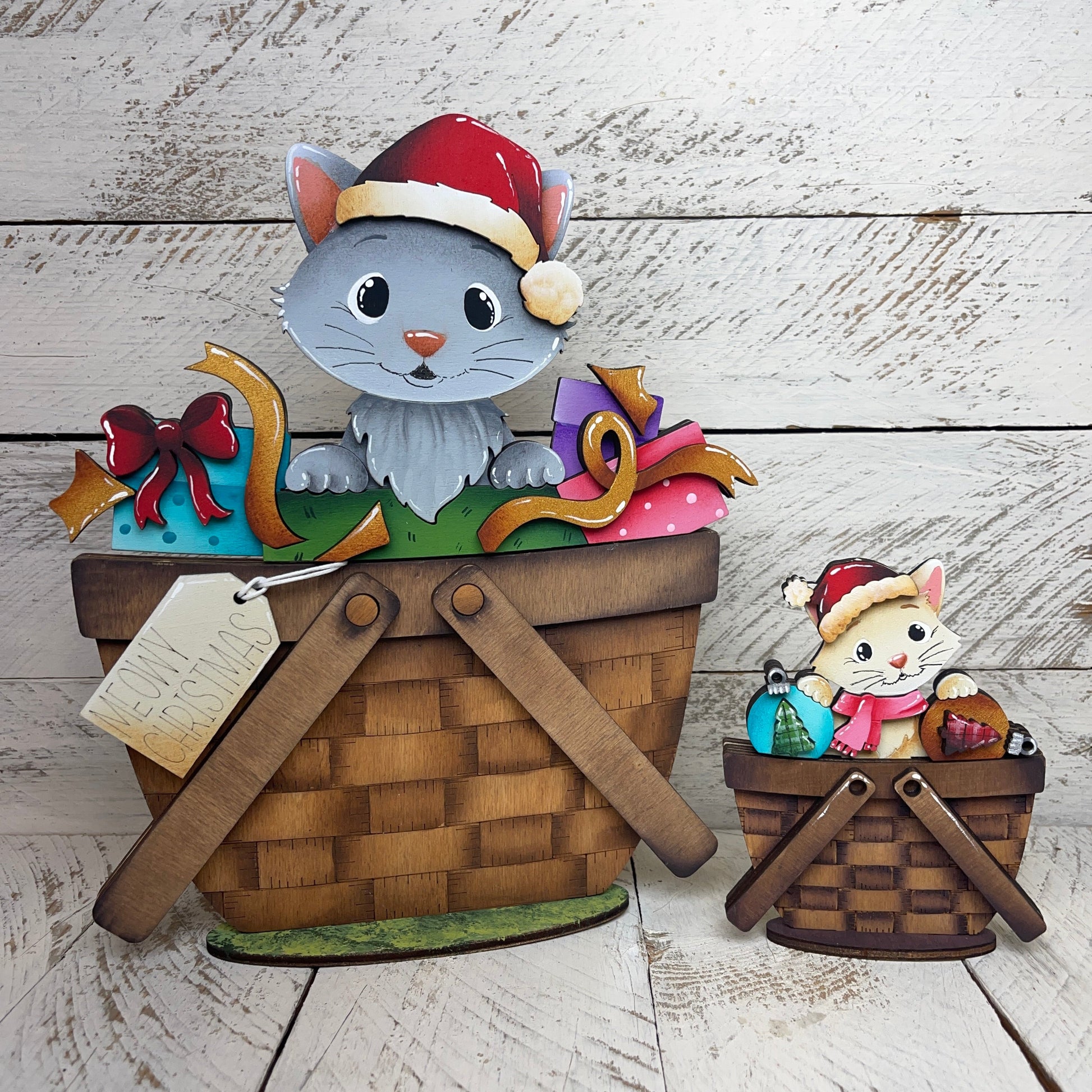 Pannello intercambiabile con gatto natalizio Out of the Wood