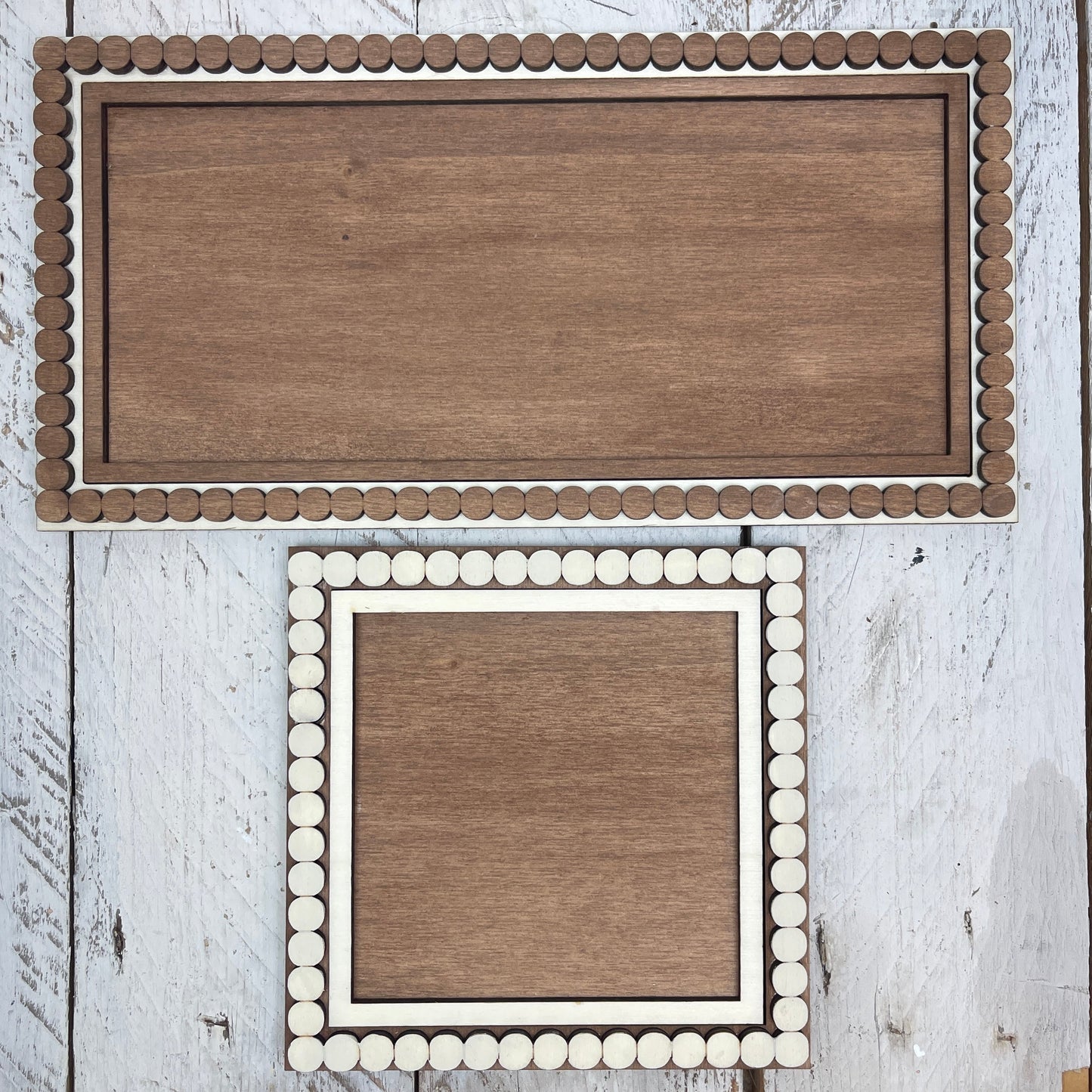 Cornici pallini inserti quadrati grandi 10x10 e 10x18 Out of the Wood