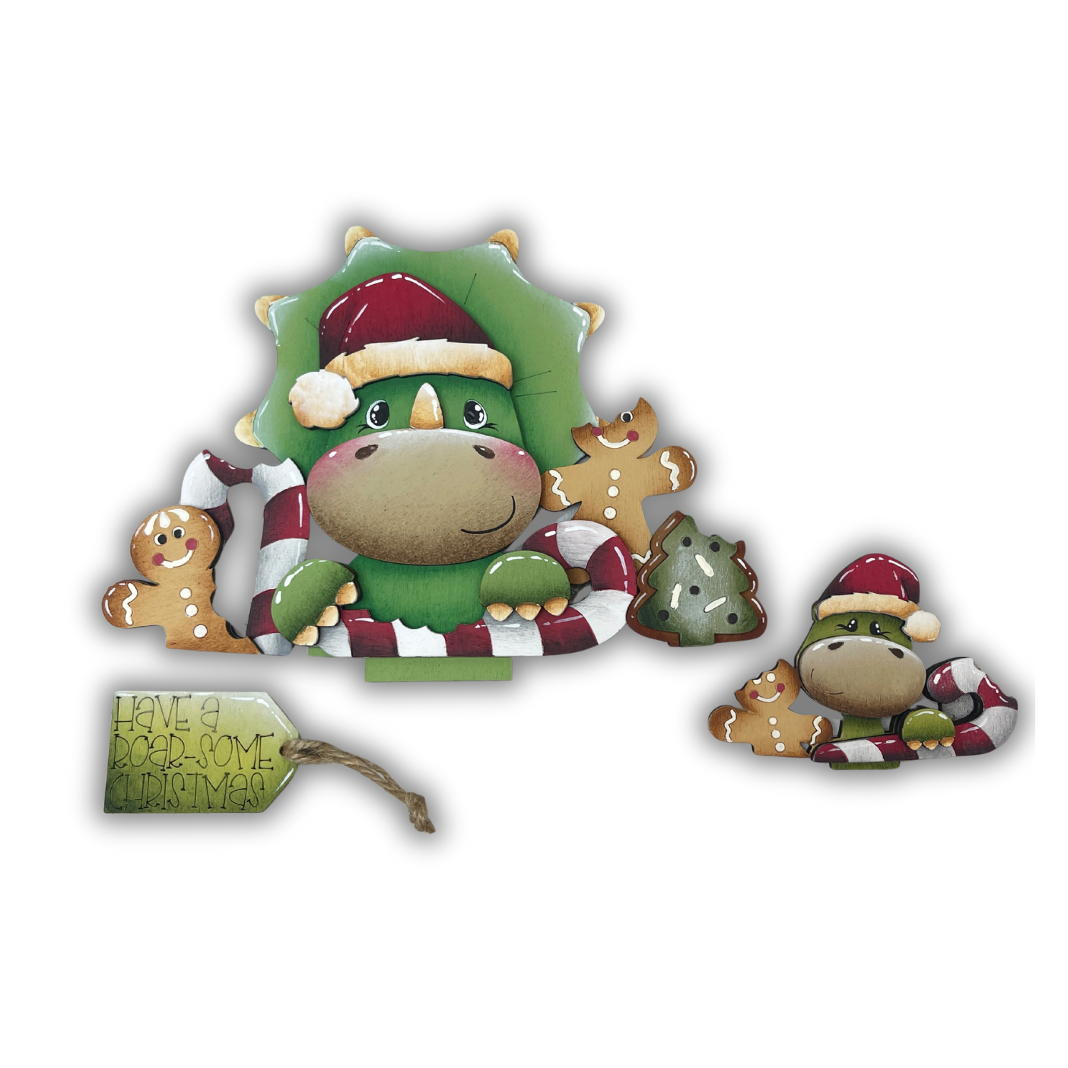 Pannello intercambiabile con dinosauri Natale Out of the Wood