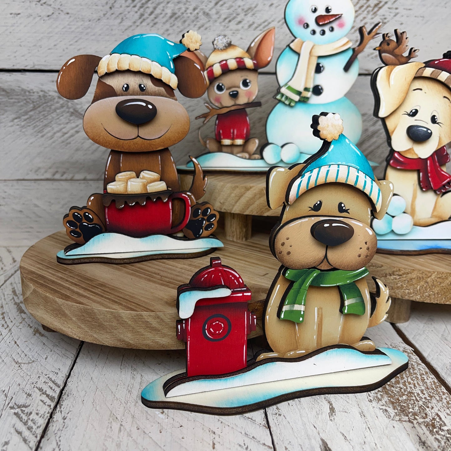 Dog Christmas piedistallo Out of the Wood