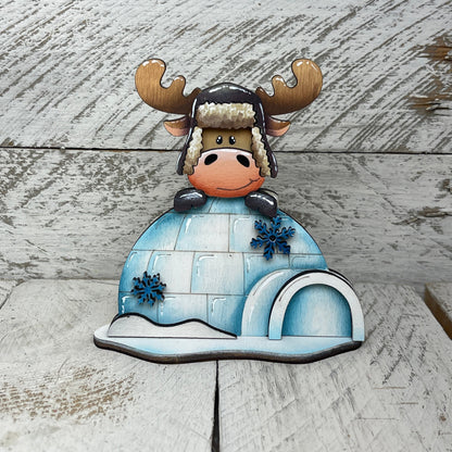 Igloo con personaggi con piedistallo Out of the Wood