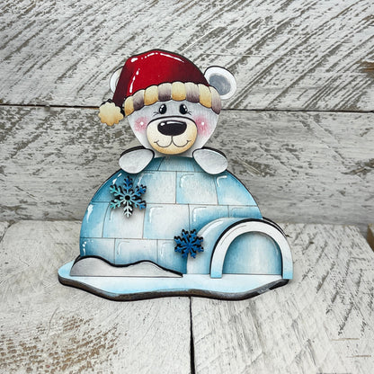 Igloo con personaggi con piedistallo Out of the Wood