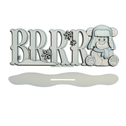 Scritta Brrrr con orso Out of the Wood