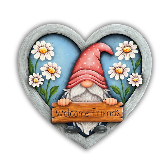 Cuore gnomo welcome friends Out of the Wood