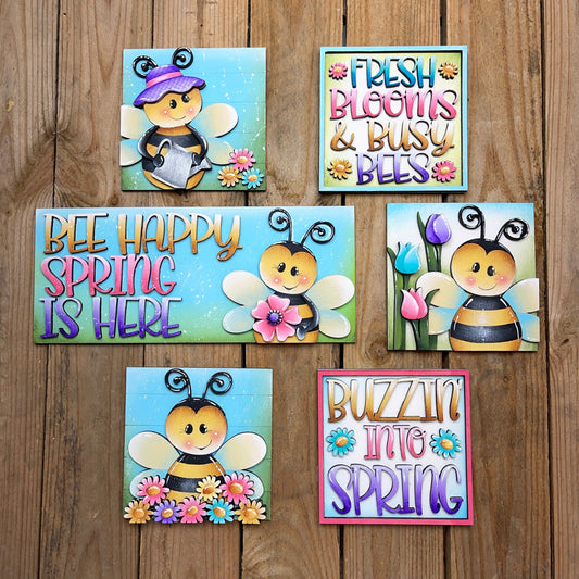 Set api primavera inserto quadrati grandi 10x10 Out of the Wood