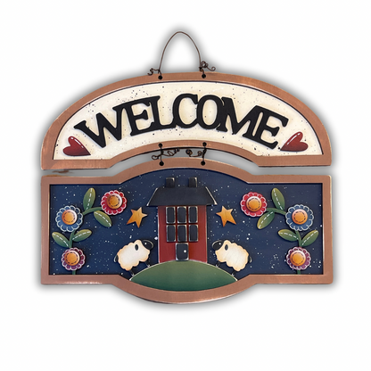 Insegna welcome primitive house Out of the Wood