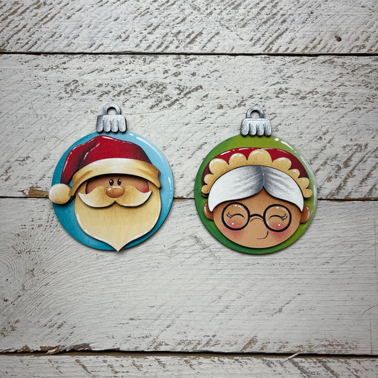 Palla natale santa e Mrs claus Out of the Wood