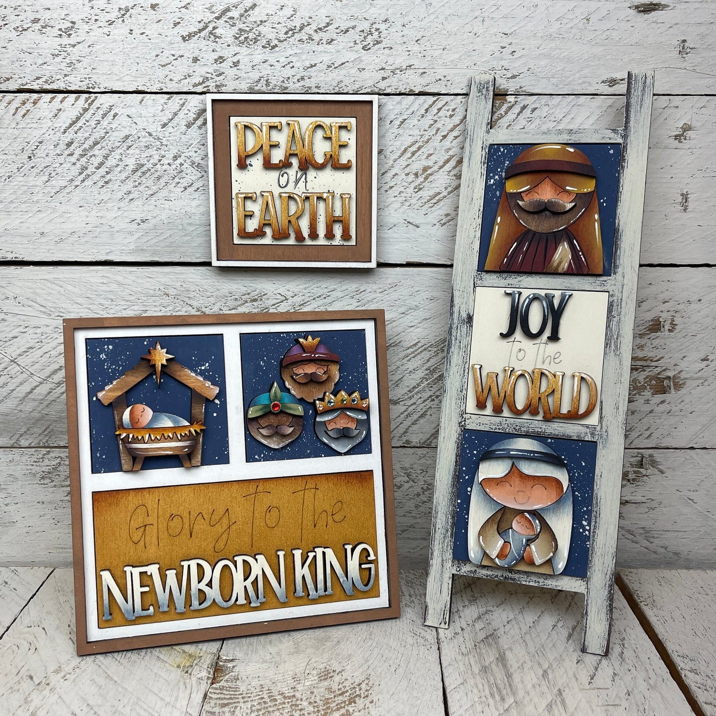 Set nativita inserti quadrati piccoli  6x6 Out of the Wood