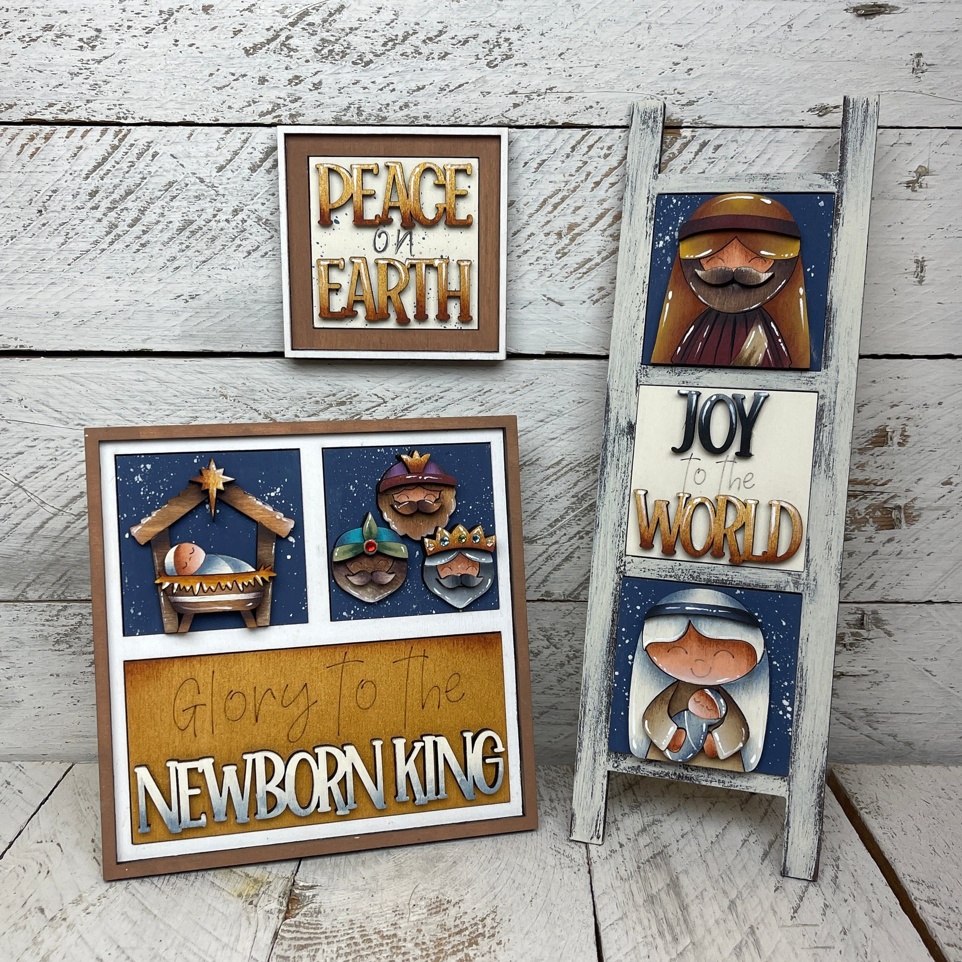 Set nativita inserti quadrati piccoli  6x6 Out of the Wood