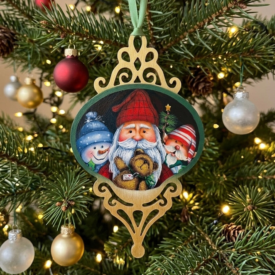 SAGOMA  -pattern - “Christmas Friends ” by Maxine Thomas Out of the Wood