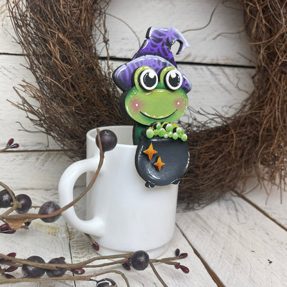 Segnaposto ranocchio Halloween Out of the Wood