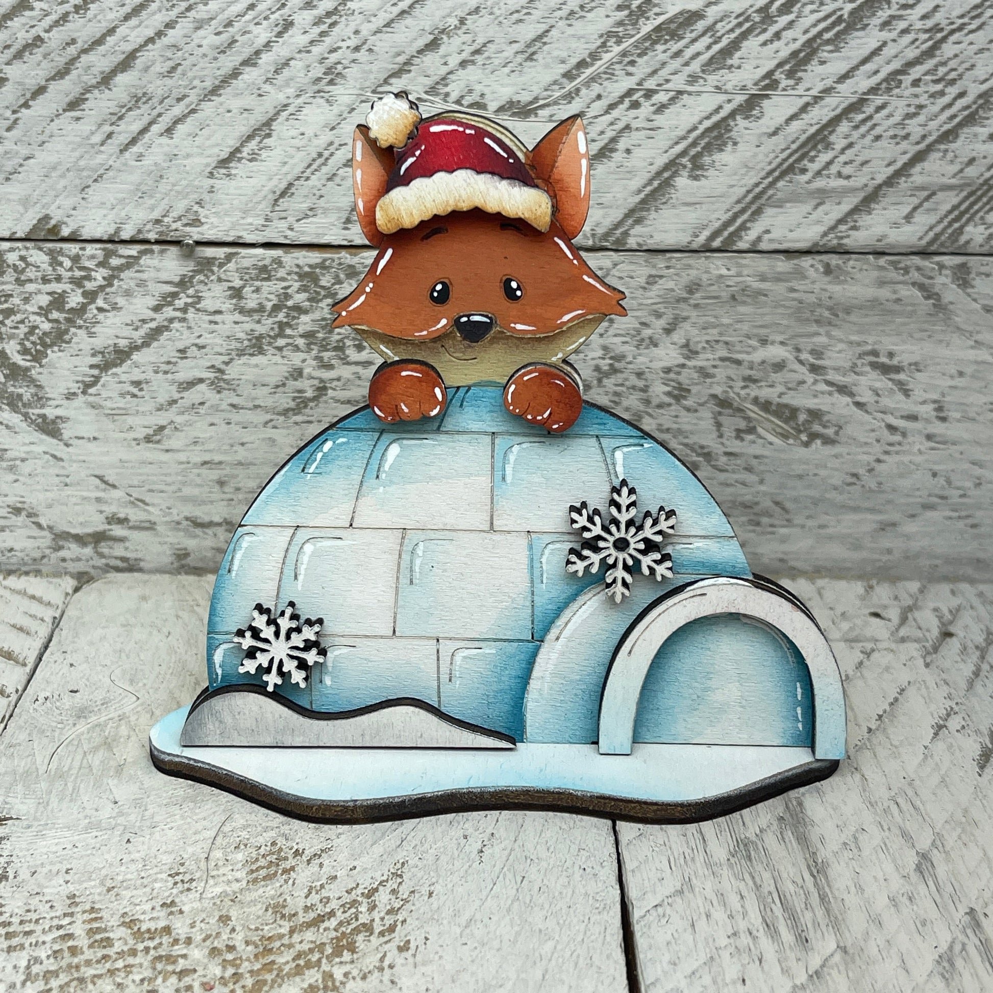 Igloo con personaggi con piedistallo Out of the Wood