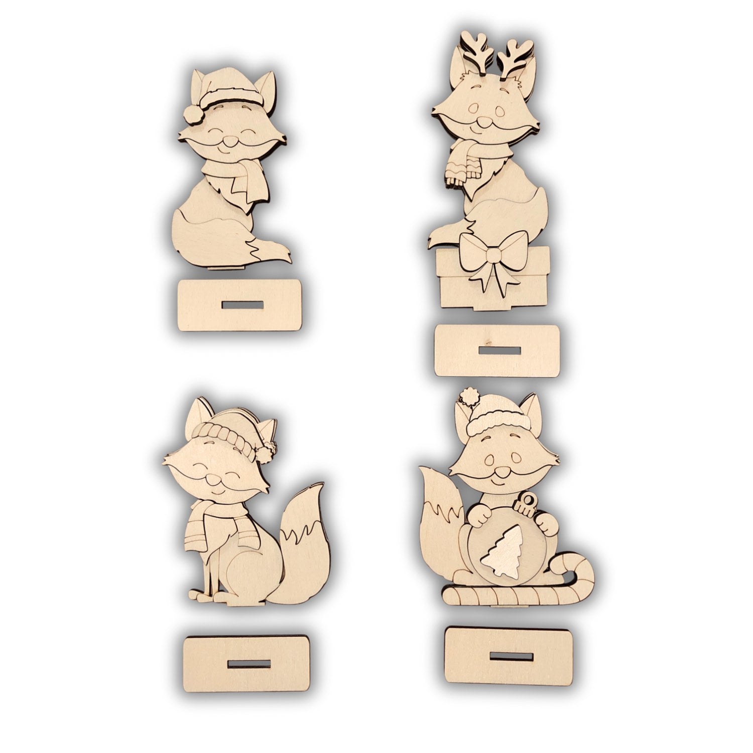 Volpi natalizie con piedistallo Out of the Wood