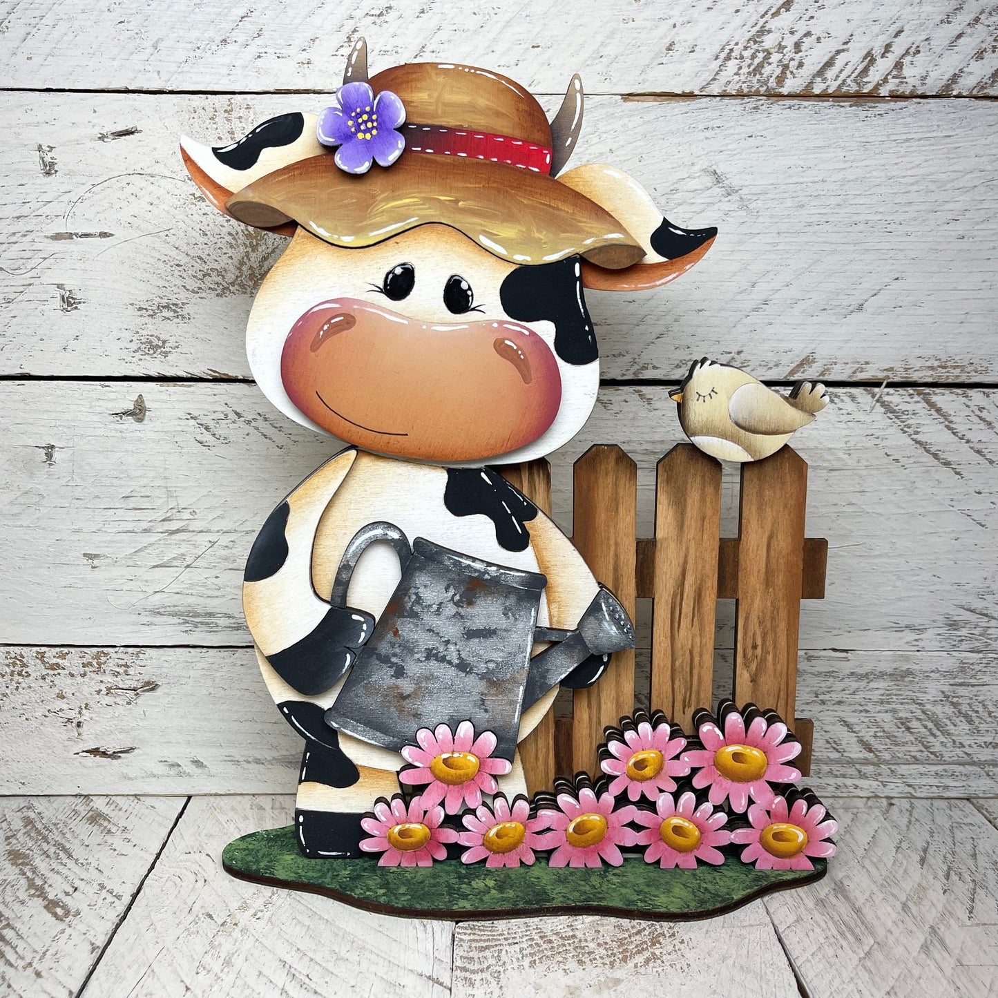 Mucche primaverili con piedistallo Out of the Wood