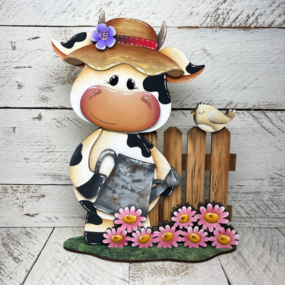 Mucche primaverili con piedistallo Out of the Wood