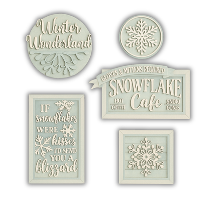 Targhe Winter snowflake Out of the Wood