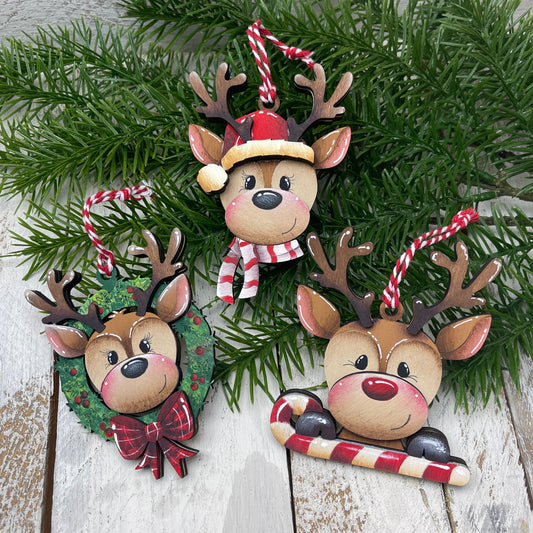 Set renne natalizie ornament Out of the Wood