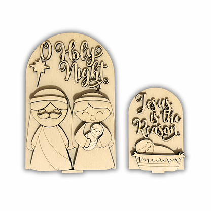 Pannello presepe per cornice intercambiabile Out of the Wood