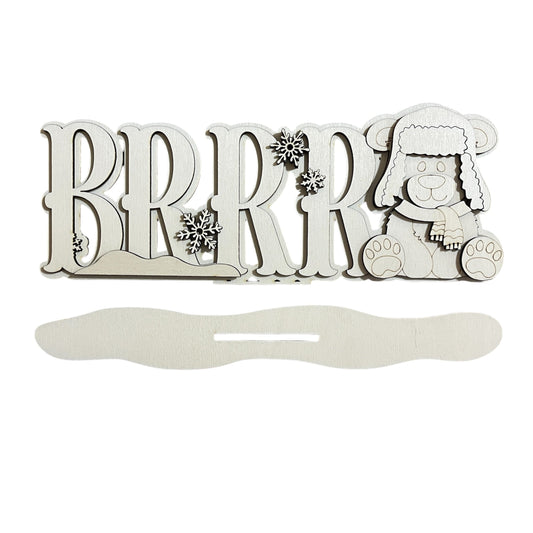 Scritta Brrrr con orso Out of the Wood