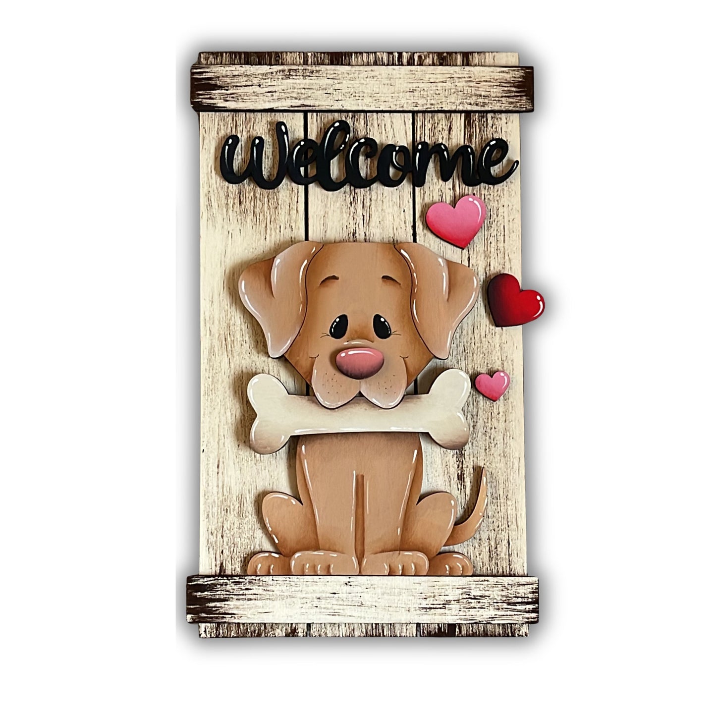 Fuoriporta steccato welcome cane golden Out of the Wood