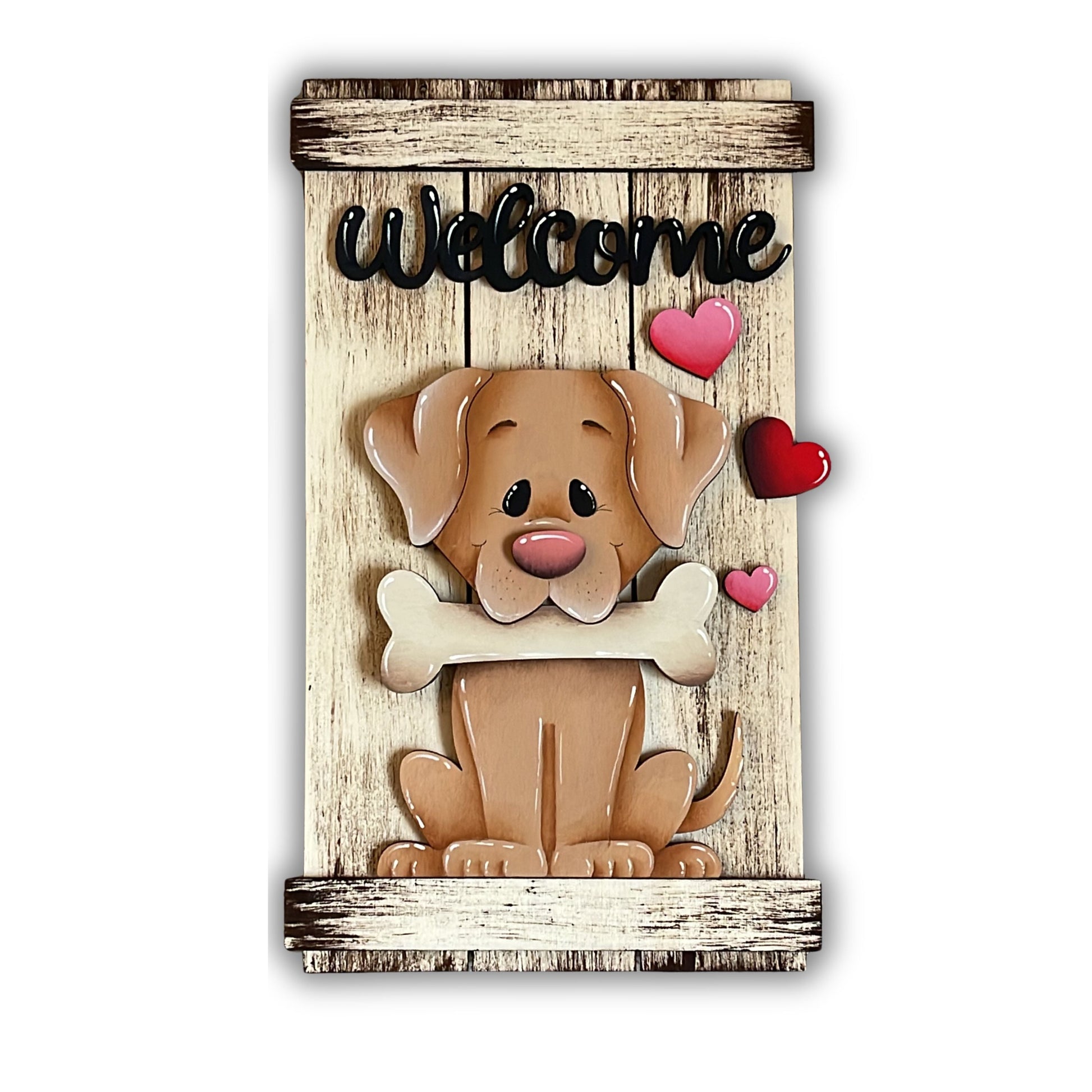 Fuoriporta steccato welcome cane golden Out of the Wood