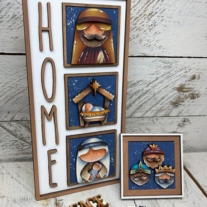 Set nativita inserti quadrati piccoli  6x6 Out of the Wood