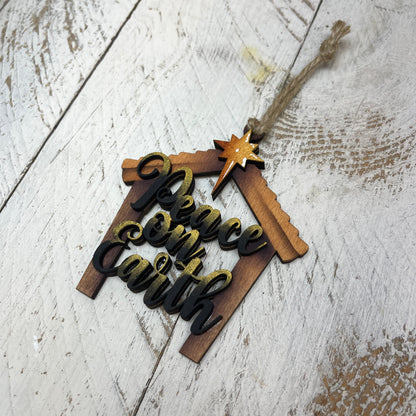 Sweet nativity ornament 2 Out of the Wood