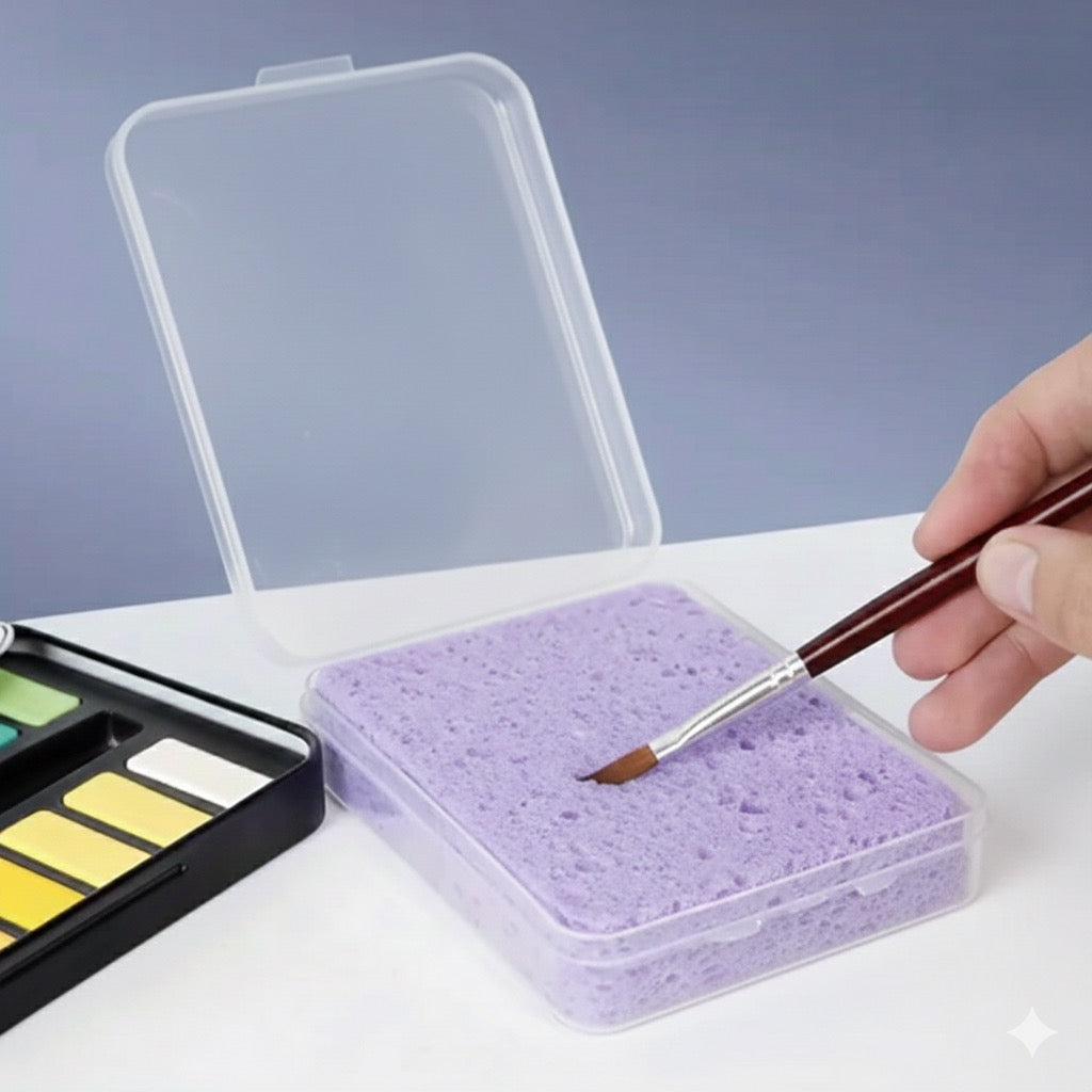 Custodia trasparente per preparazione pennelli per pittura Out of the Wood