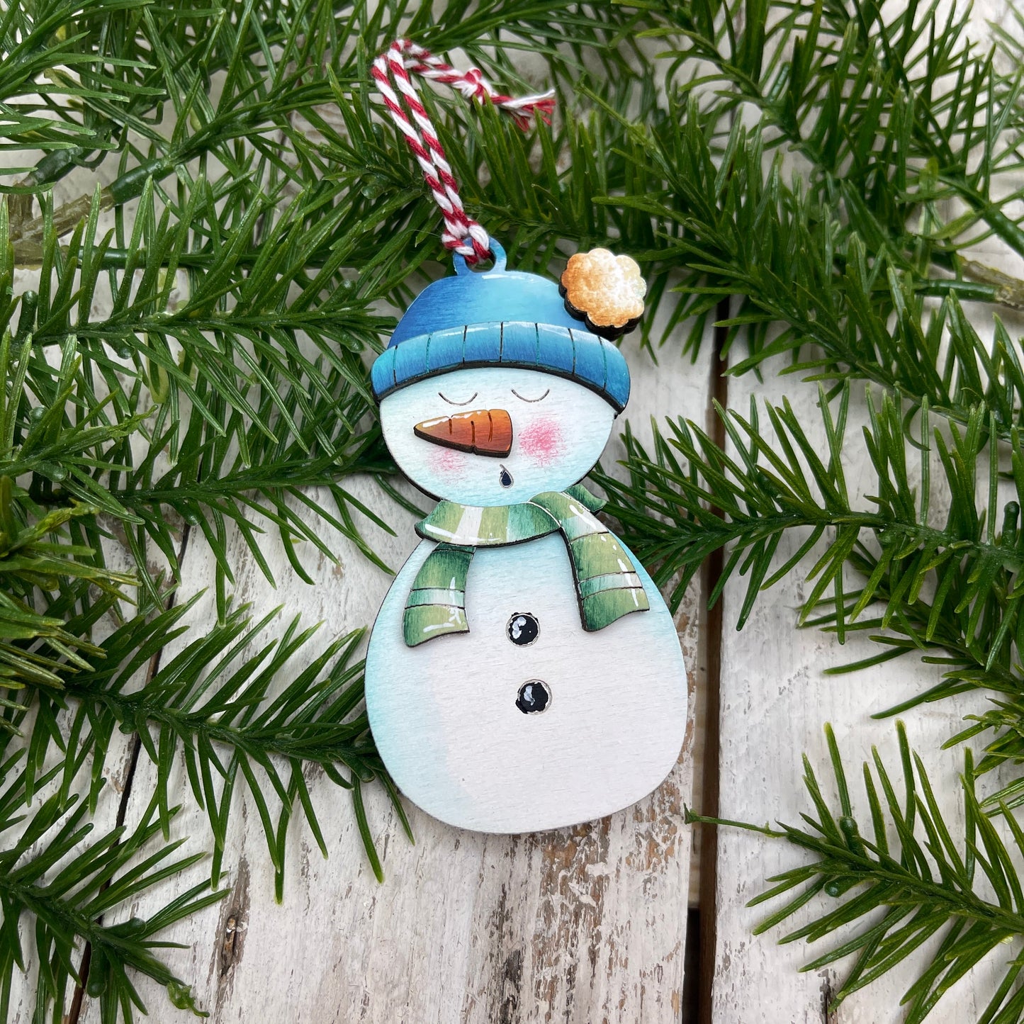 Ornament Snowman natalizi 2 Out of the Wood