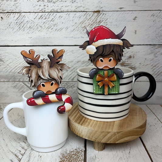 Segnaposto mucca del new england Natale Out of the Wood