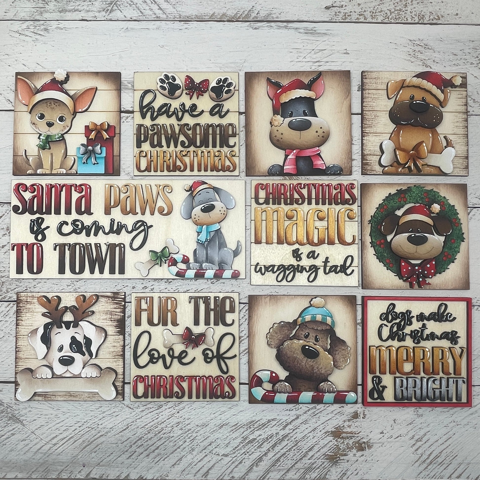 Set cani inserto quadrati grandi 10x10 Out of the Wood