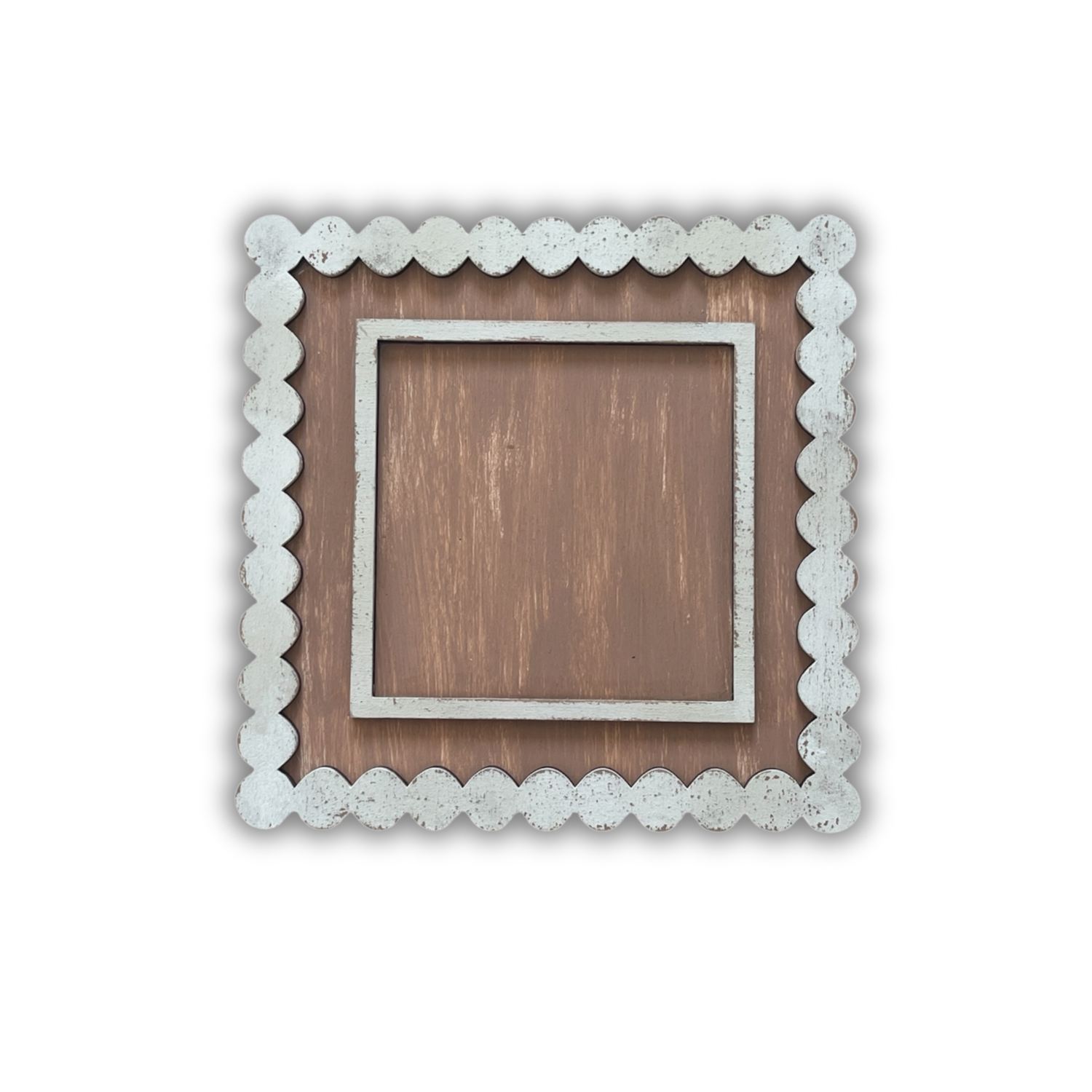 Cornice a tondi per inserti quadrati grandi 10x10cm Out of the Wood