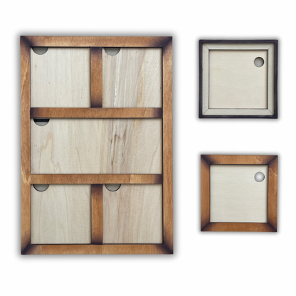 Cornici x 5 inserti quadrati grandi 10x10 Out of the Wood