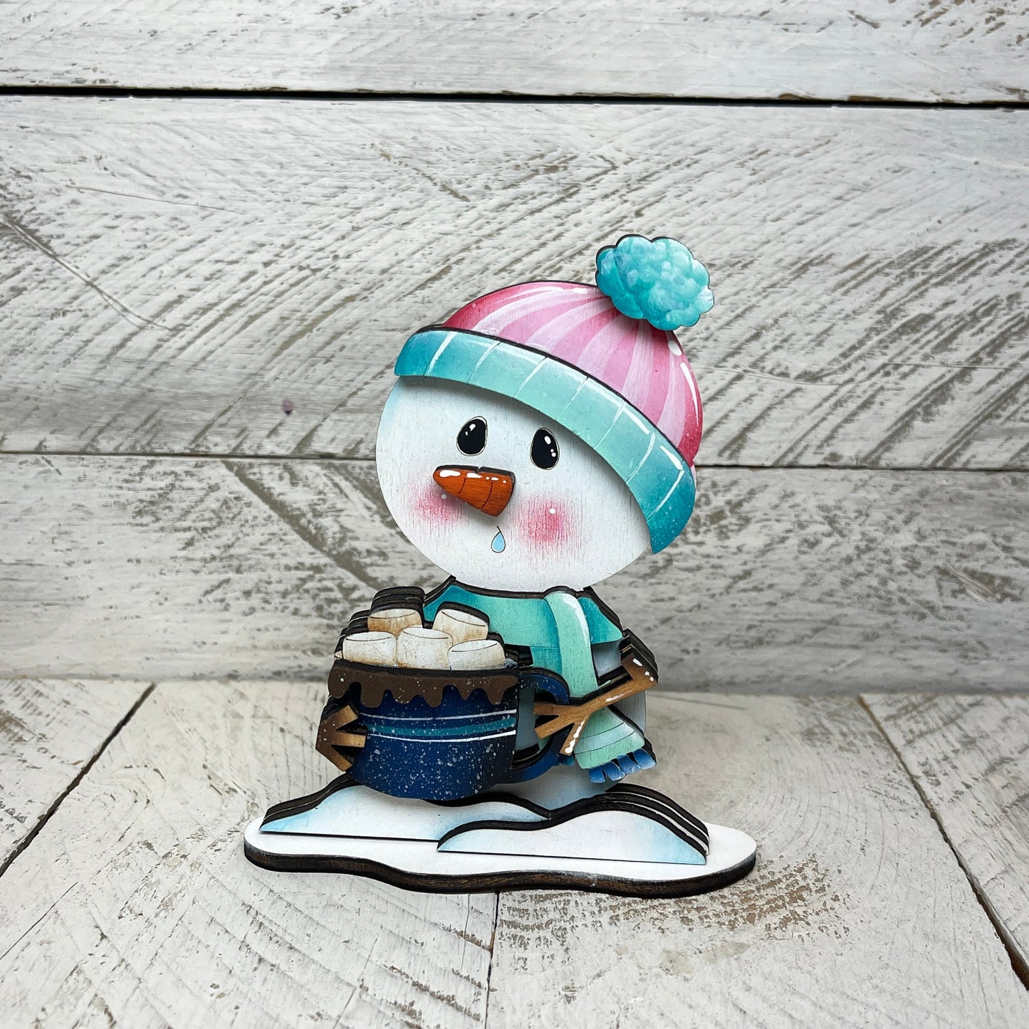 Pupazzi di neve  invernali  con piedistallo Out of the Wood