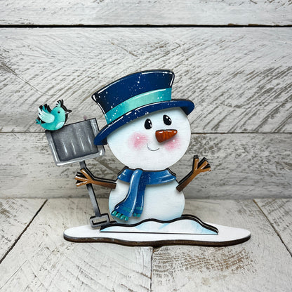 Pupazzi di neve  invernali  con piedistallo Out of the Wood