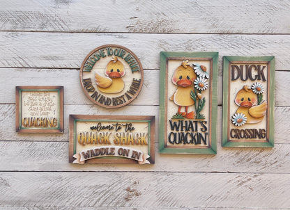 Kit  targhe papere “Quack Shack” Out of the Wood