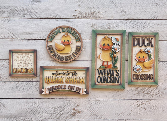 Kit  targhe papere “Quack Shack” Out of the Wood