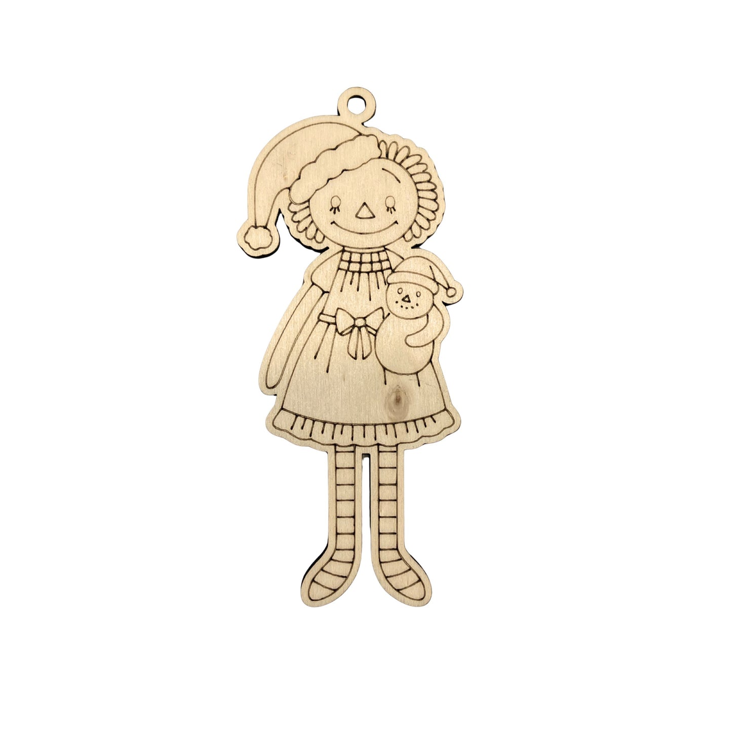 Christmas raggedy ann ornament Out of the Wood