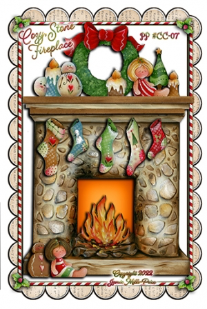 Fireplace Creative Christmas Collection Home club 2023 by  Jamie Mills Price Out of the Wood