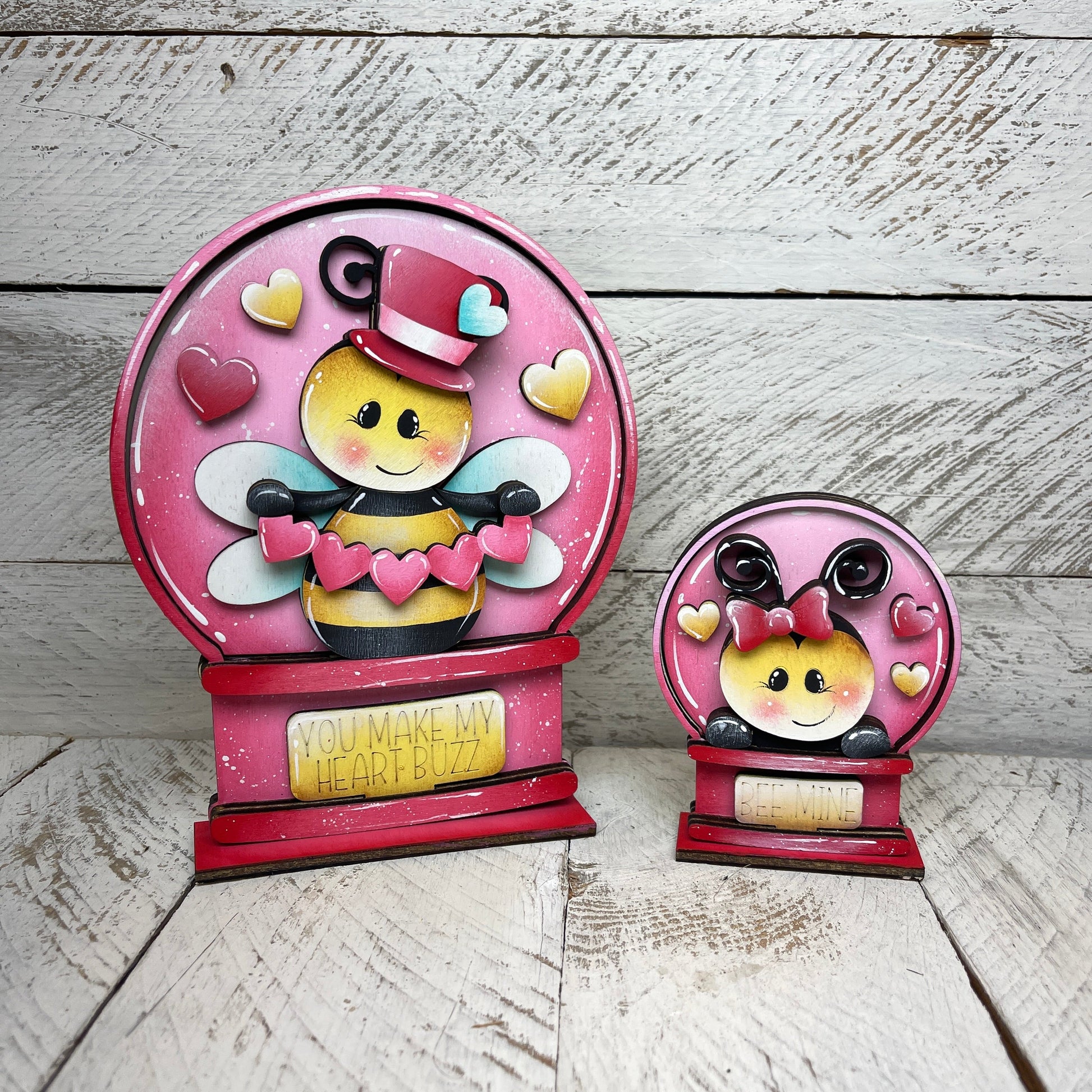 Sagoma ape innamorata  per Snow globe intercambiabile Out of the Wood