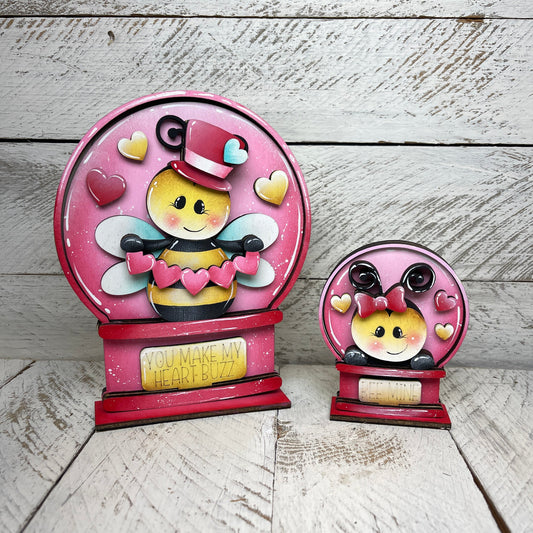Sagoma ape innamorata  per Snow globe intercambiabile Out of the Wood