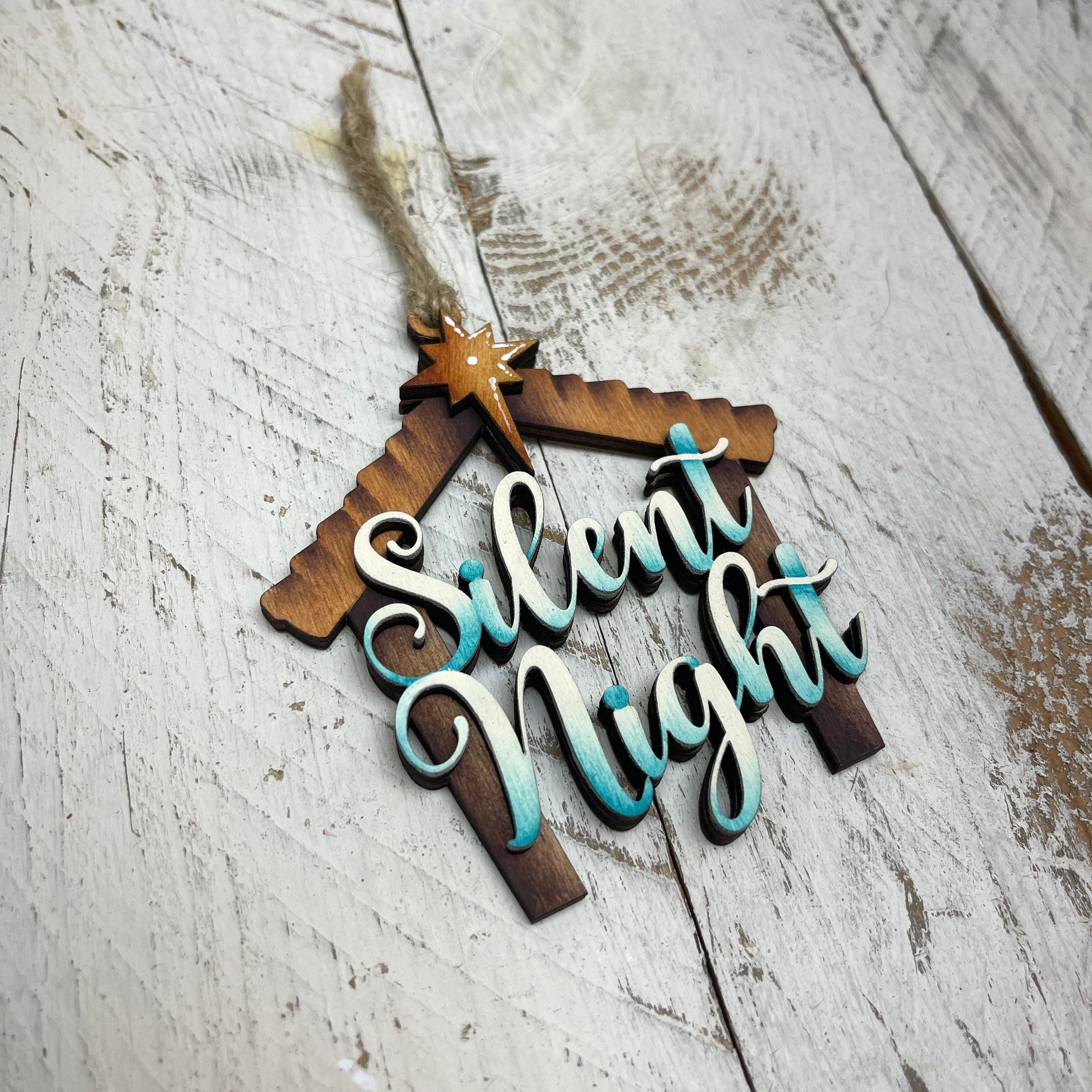 Sweet nativity ornament 2 Out of the Wood